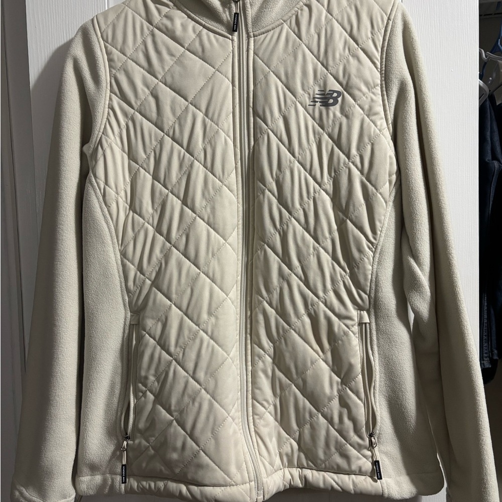 New Balance Cream Quilted Jacket